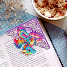 Load image into Gallery viewer, 4PCS Special Shape+Round Diamond Painting Bookmark Kits Kits(Rainbow Pteranodon)