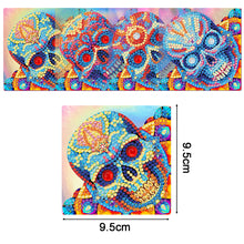 Load image into Gallery viewer, 4PCS Special Shape+Round Diamond Painting Bookmark Kits Kits (Skull)