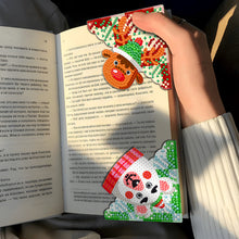 Load image into Gallery viewer, 4PCS Special Shape+Round Diamond Painting Bookmark Kits Kits(Cartoon Snowman #7)