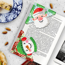 Load image into Gallery viewer, 4PCS Special Shape+Round Diamond Painting Bookmark Kits Kits(Cartoon Snowman #7)
