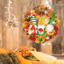 Load image into Gallery viewer, Special Shaped Diamond Painting Wall Decor Wreath Gnome Crystal Painting Wreath