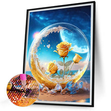 Load image into Gallery viewer, Diamond Painting - Full Round - Yellow rose under the moon (30*40CM)