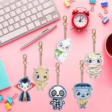 Load image into Gallery viewer, 6PCS Double Sided Special Shape Diamond Painting Art Keychain Pendant Wacky Doll
