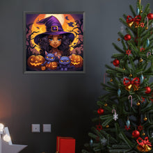 Load image into Gallery viewer, Diamond Painting - Full Round - little witch (40*40CM)