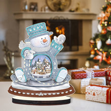 Load image into Gallery viewer, Christmas Snowman Wooden Desktop Diamond Painting Ornament (#3)