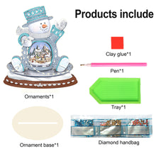Load image into Gallery viewer, Christmas Snowman Wooden Desktop Diamond Painting Ornament (#3)