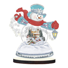 Load image into Gallery viewer, Christmas Snowman Wooden Desktop Diamond Painting Ornament (#4)