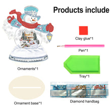 Load image into Gallery viewer, Christmas Snowman Wooden Desktop Diamond Painting Ornament (#4)