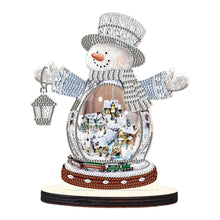 Load image into Gallery viewer, Christmas Snowman Wooden Desktop Diamond Painting Ornament (#6)