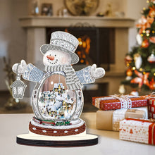Load image into Gallery viewer, Christmas Snowman Wooden Desktop Diamond Painting Ornament (#6)