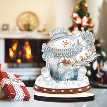 Load image into Gallery viewer, Christmas Snowman Wooden Desktop Diamond Painting Ornament (#8)