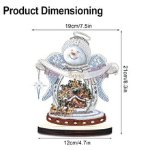 Load image into Gallery viewer, Christmas Snowman Wooden Desktop Diamond Painting Ornament (#11)