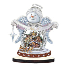 Load image into Gallery viewer, Christmas Snowman Wooden Desktop Diamond Painting Ornament (#11)