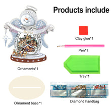 Load image into Gallery viewer, Christmas Snowman Wooden Desktop Diamond Painting Ornament (#11)