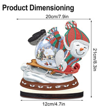 Load image into Gallery viewer, Christmas Snowman Wooden Desktop Diamond Painting Ornament (#12)
