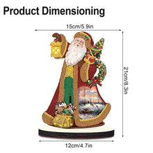 Load image into Gallery viewer, Wooden Desktop Diamond Painting Ornament Diamond Table Decor (Santa #2)