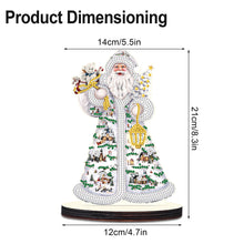 Load image into Gallery viewer, Wooden Desktop Diamond Painting Ornament Diamond Table Decor (Santa #3)