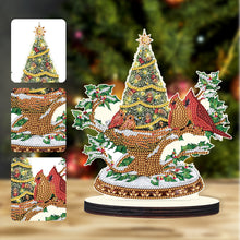 Load image into Gallery viewer, Christmas Snow Scene Wooden Desktop Diamond Painting Ornament (#1)