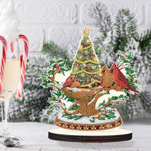 Load image into Gallery viewer, Christmas Snow Scene Wooden Desktop Diamond Painting Ornament (#1)