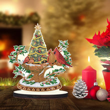 Load image into Gallery viewer, Christmas Snow Scene Wooden Desktop Diamond Painting Ornament (#1)