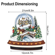 Load image into Gallery viewer, Christmas Snow Scene Wooden Desktop Diamond Painting Ornament (#2)