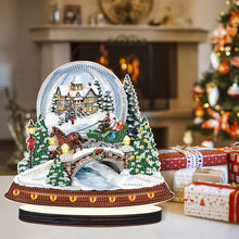 Load image into Gallery viewer, Christmas Snow Scene Wooden Desktop Diamond Painting Ornament (#2)
