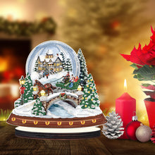 Load image into Gallery viewer, Christmas Snow Scene Wooden Desktop Diamond Painting Ornament (#2)