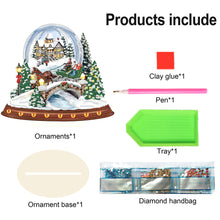 Load image into Gallery viewer, Christmas Snow Scene Wooden Desktop Diamond Painting Ornament (#2)