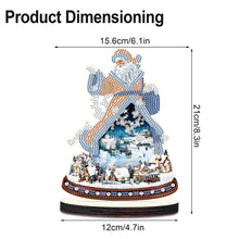 Load image into Gallery viewer, 2PCS Wooden Xmas Snowman Desktop Diamond Painting Ornament (#1)