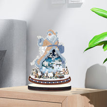 Load image into Gallery viewer, 2PCS Wooden Xmas Snowman Desktop Diamond Painting Ornament (#1)