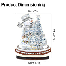 Load image into Gallery viewer, 2PCS Wooden Xmas Snowman Desktop Diamond Painting Ornament (#3)