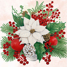 Load image into Gallery viewer, Diamond Painting - Partial Special Shaped - Christmas flower poinsettia (30*30CM)