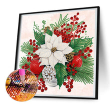 Load image into Gallery viewer, Diamond Painting - Partial Special Shaped - Christmas flower poinsettia (30*30CM)