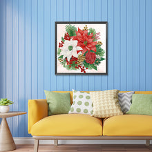 Load image into Gallery viewer, Diamond Painting - Partial Special Shaped - Christmas flower poinsettia (30*30CM)