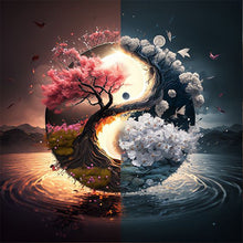 Load image into Gallery viewer, Diamond Painting - Full Round - Yin and Yang diagram of sacred tree (30*30CM)