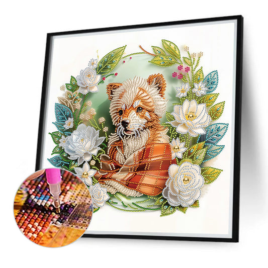 Diamond Painting - Partial Special Shaped - Simple bear (40*40CM)