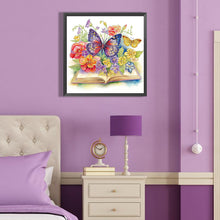 Load image into Gallery viewer, Diamond Painting - Partial Special Shaped - Simple butterfly and book (40*40CM)