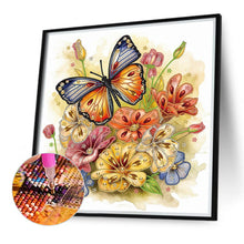 Load image into Gallery viewer, Diamond Painting - Partial Special Shaped - Simple butterfly and flower (40*40CM)