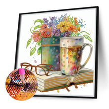 Load image into Gallery viewer, Diamond Painting - Partial Special Shaped - Simple book coffee (40*40CM)