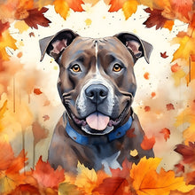 Load image into Gallery viewer, Diamond Painting - Full Round - maple leaf puppy (30*30CM)