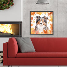 Load image into Gallery viewer, Diamond Painting - Full Round - maple leaf puppy (30*30CM)