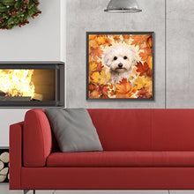 Load image into Gallery viewer, Diamond Painting - Full Round - maple leaf puppy (30*30CM)