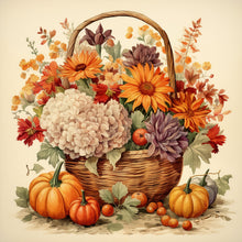Load image into Gallery viewer, Diamond Painting - Full Round - Pumpkin flower basket (30*30CM)