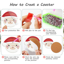 Load image into Gallery viewer, 8PCS Diamond Painting Art Coaster Kit with Holder (Christmas Collection)