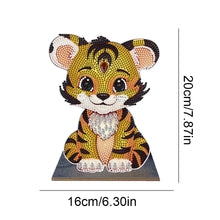 Load image into Gallery viewer, Wooden Crystal Painting Desktop Kit Diamond Art Table Decor (Tiger)