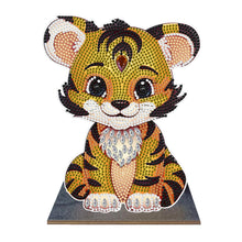 Load image into Gallery viewer, Wooden Crystal Painting Desktop Kit Diamond Art Table Decor (Tiger)
