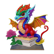 Load image into Gallery viewer, Wooden Crystal Painting Desktop Kit Diamond Art Table Decor (Dragon Baby #3)