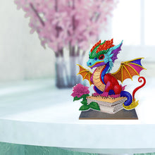 Load image into Gallery viewer, Wooden Crystal Painting Desktop Kit Diamond Art Table Decor (Dragon Baby #3)