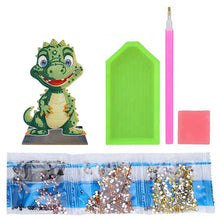 Load image into Gallery viewer, Wooden Crystal Painting Desktop Kit Diamond Art Table Decor (Dragon Baby #4)