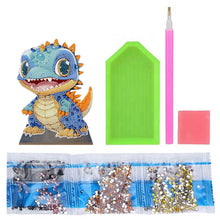 Load image into Gallery viewer, Wooden Crystal Painting Desktop Kit Diamond Art Table Decor (Dragon Baby #5)